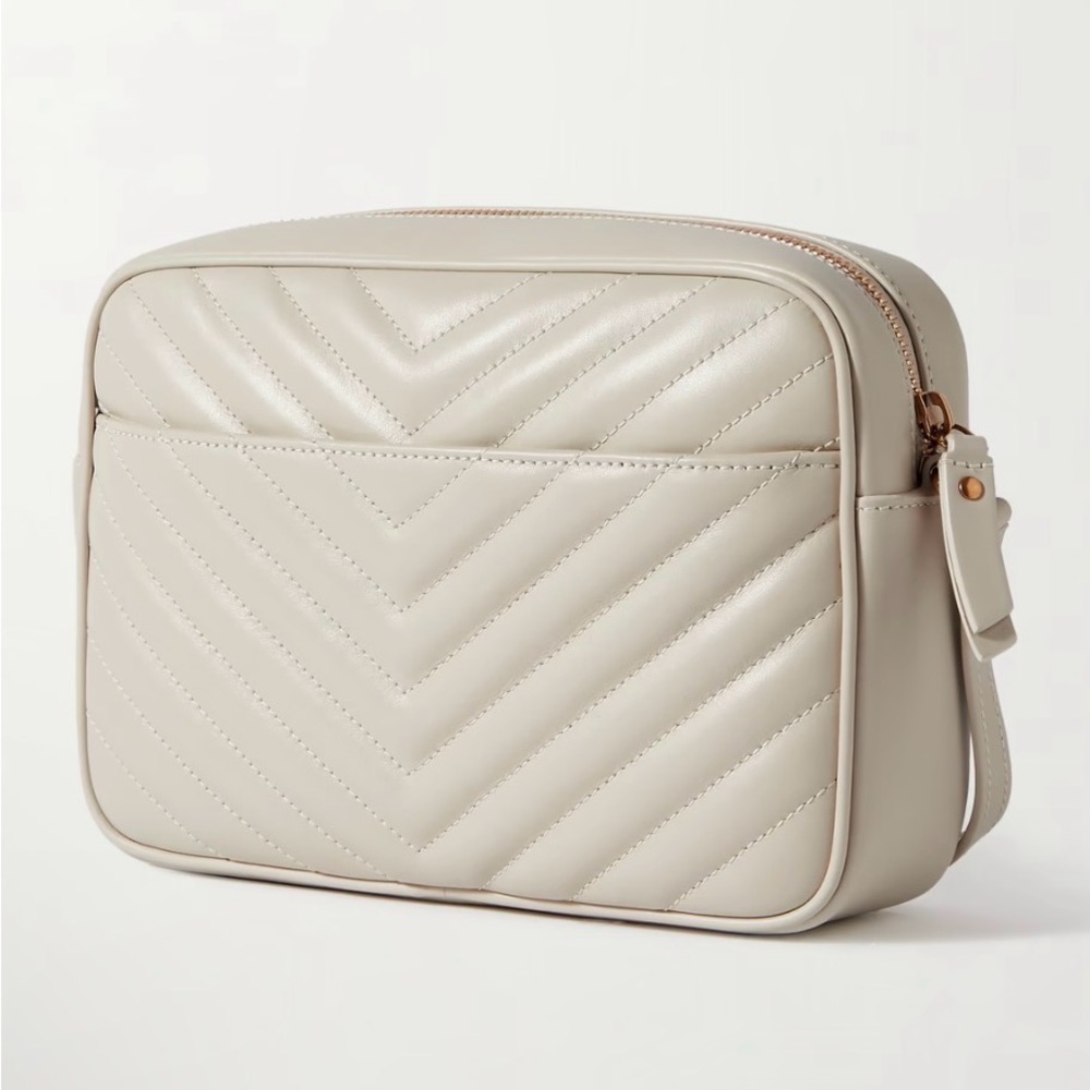 Saint Laurent Ivory Quilted Crossbody Bag - Picture 3 of 11